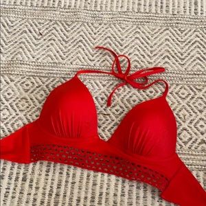Red bikini top